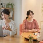 オンライン相談と店舗相談を比較する日本人女性